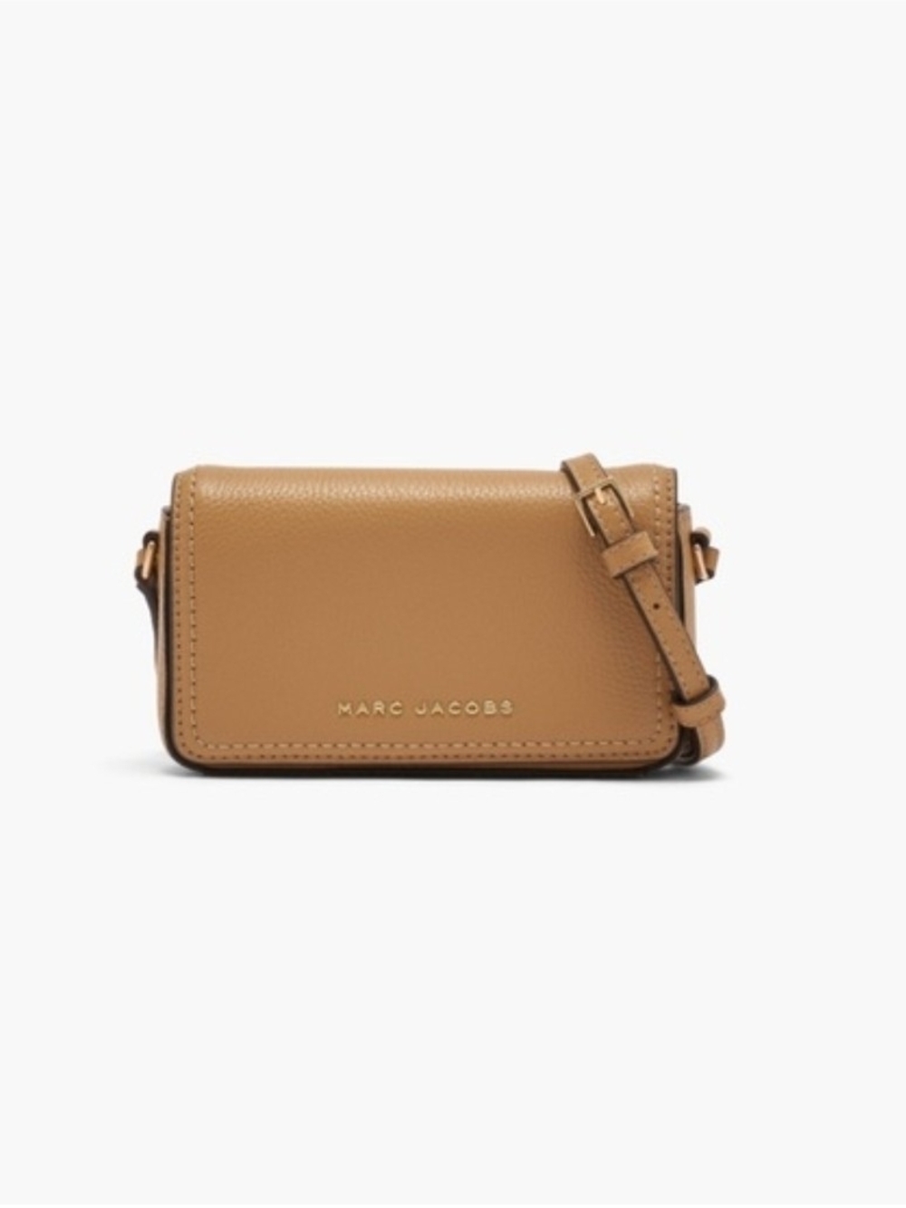Marc Jacobs Cognac Pebbled Leather Crossbody Bag